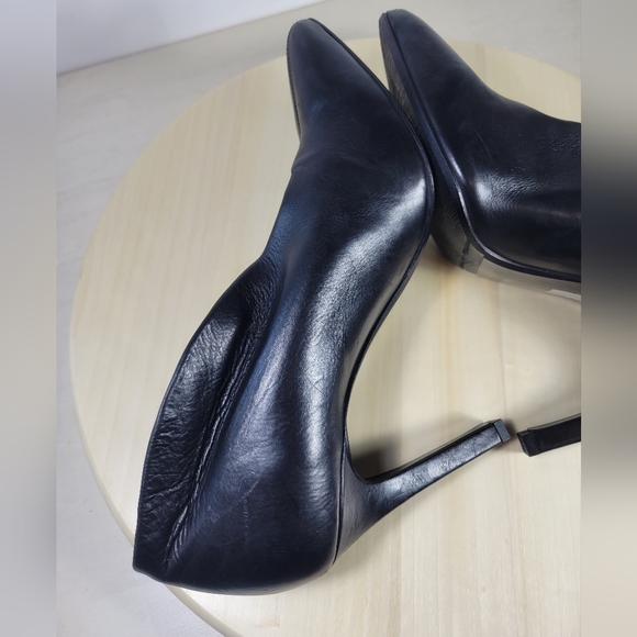 Paul Green Black Leather Heeled Boots Booties Women's Size 5.5 - Picture 7 of 11